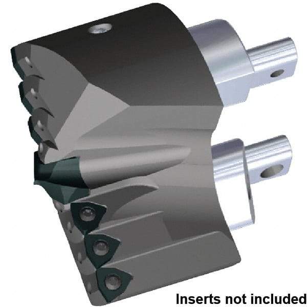 Kennametal - Series KSEM Plus, Head Connection FDS90, 101.6mm Max Diam Interchangeable Pilot Drill Head - KSEMP3400HPGM Pilot Drill, 34mm Pilot Drill Diam, 7 Nonpilot Inserts, 59.38mm Head Length - Apex Tool & Supply