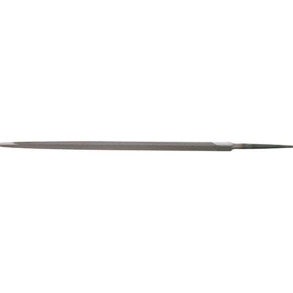 Stanley - 6" Long, Bastard Cut, Triangle American-Pattern File - Single Cut, 0.38" Overall Thickness - Apex Tool & Supply