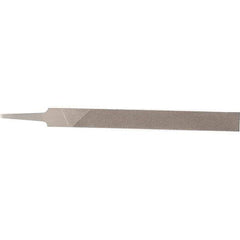 Stanley - 8" Long, Bastard Cut, Flat American-Pattern File - Double Cut, 0.13" Overall Thickness - Apex Tool & Supply
