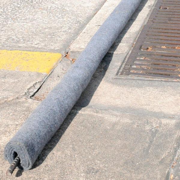 UltraTech - 3.3 Gal, 8' Long, 3" Diam, Ultra-X-TEX Trench Filter Boom - Stormwater & Construction, Gray - Apex Tool & Supply