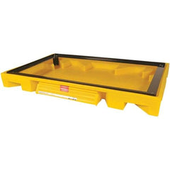 UltraTech - 111 Gal Sump, 3,000 Lb Capacity, 2 Drum, Polyethylene Safety Cabinet Bladder System - 63" Long x 38.5" Wide x 6-1/4" High - Apex Tool & Supply