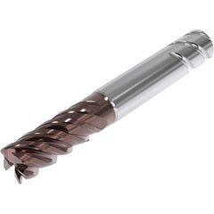 Seco - 12mm, 5 Flute, Single End, Solid Carbide, 2mm Corner Radius End Mill - 83mm OAL, 48° Helix, Right Hand Flute, 24mm LOC, Right Hand Cut, 35mm Extended Reach - Apex Tool & Supply