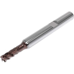 Seco - 3mm, 4 Flute, Single End, Solid Carbide, Corner Chamfer End Mill - 57mm OAL, 48° Helix, Right Hand Flute, 6mm LOC, Right Hand Cut, 10mm Extended Reach - Apex Tool & Supply
