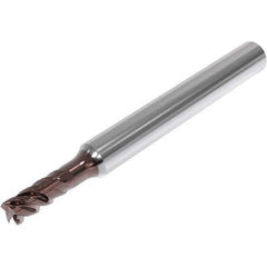 Seco - 3mm, 4 Flute, Single End, Solid Carbide, Corner Chamfer End Mill - 57mm OAL, 48° Helix, Right Hand Flute, 6mm LOC, Right Hand Cut, 10mm Extended Reach - Apex Tool & Supply
