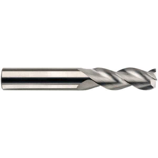 SGS - 12mm, 3 Flute, Single End, Solid Carbide, 0.0984" Corner Radius End Mill - 100mm OAL, 38° Helix, 48mm LOC, Right Hand Cut - Apex Tool & Supply