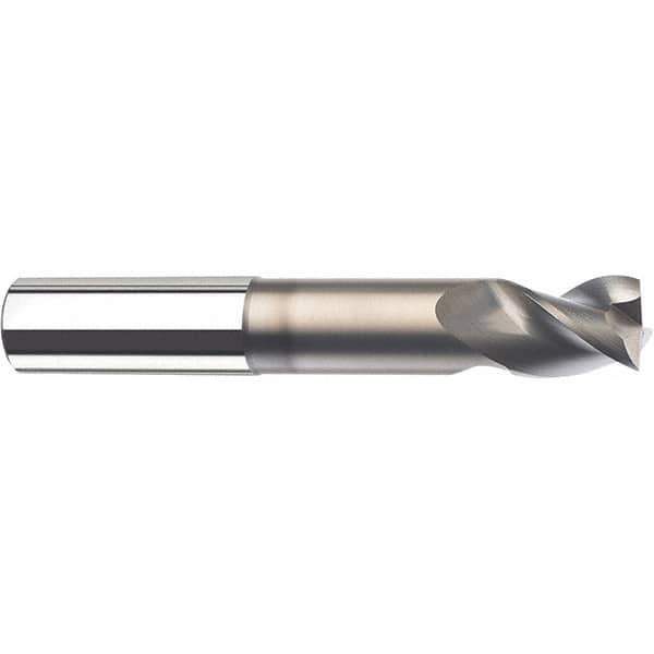 SGS - 12mm, 3 Flute, Single End, Solid Carbide, 0.0984" Corner Radius End Mill - 100mm OAL, 38° Helix, 16mm LOC, Right Hand Cut - Apex Tool & Supply