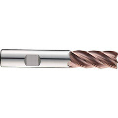 SGS - 12mm, 5 Flute, Single End, Solid Carbide, 0.03" Corner Radius End Mill - 83mm OAL, 37° Helix, 12mm LOC, Right Hand Cut - Apex Tool & Supply