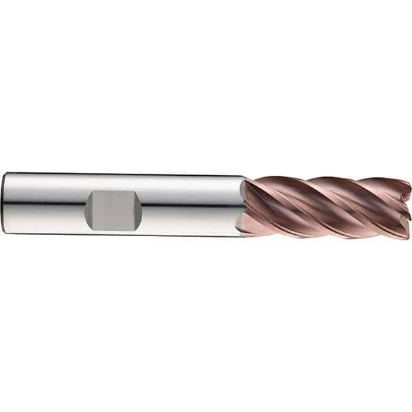 SGS - 12mm, 5 Flute, Single End, Solid Carbide, 0.0197" Corner Radius End Mill - 83mm OAL, 37° Helix, 12mm LOC, Right Hand Cut - Apex Tool & Supply