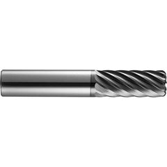 SGS - 20mm, 11 Flute, Single End, Solid Carbide, 0.1575" Corner Radius End Mill - 104mm OAL, 35° Helix, 38mm LOC, Right Hand Cut - Apex Tool & Supply