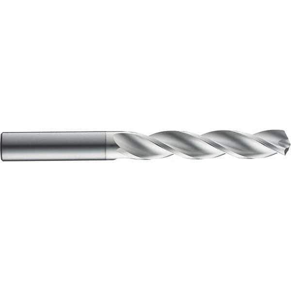 SGS - 8mm 124° Solid Carbide Jobber Drill - TiB2 Finish, Right Hand Cut, Spiral Flute, Straight Shank, 103mm OAL, Notched Point - Apex Tool & Supply