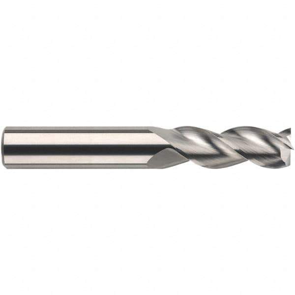 SGS - 20mm, 25mm LOC, 20mm Shank Diam, 150mm OAL, 3 Flute, Solid Carbide Square End Mill - Single End, TiB2 Finish, Spiral Flute, 38° Helix, Centercutting, Right Hand Cut, Right Hand Flute, Series 43MS - Apex Tool & Supply