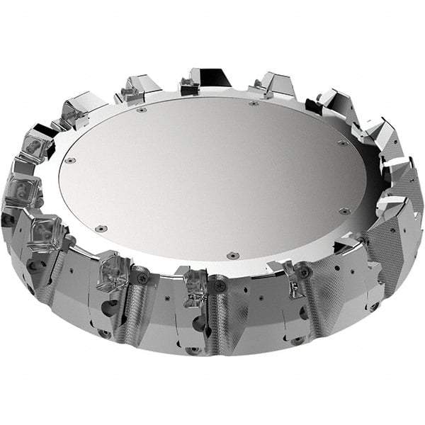 Seco - 2.36" Arbor Hole, 11mm Max Depth of Cut, 71° Indexable Chamfer & Angle Face Mill - 14 Inserts, Right Hand Cut, 14 Flutes, Through Coolant, Series R220.56 - Apex Tool & Supply