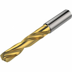 Seco - 5.6mm 140° Solid Carbide Jobber Drill - TiAlN/TiN Finish, Right Hand Cut, Spiral Flute, Round Shank, 82mm OAL - Apex Tool & Supply