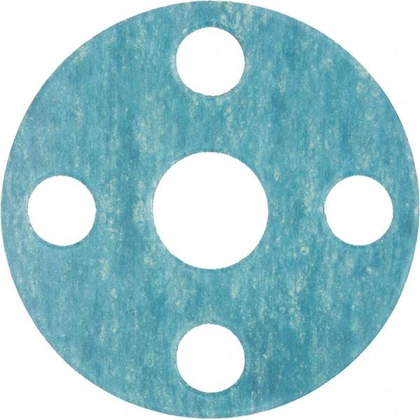 Value Collection - 1" Pipe, 1-5/16" ID x 4-7/8" OD Flange Gasket - Aramid Fiber with Buna-N Binder, Blue, 1/8" Thick - Apex Tool & Supply