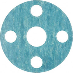 Value Collection - 1" Pipe, 1-5/16" ID x 4-7/8" OD Flange Gasket - Aramid Fiber with Buna-N Binder, Blue, 1/8" Thick - Apex Tool & Supply