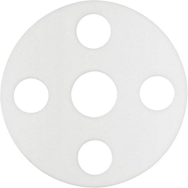 Value Collection - 2-1/2" Pipe, 2-7/8" ID x 7-1/2" OD Flange Gasket - PTFE Plastic, White, 1/8" Thick - Apex Tool & Supply