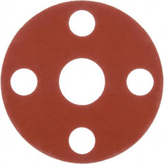 Value Collection - 3-1/2" Pipe, 4" ID x 8-1/2" OD Flange Gasket - Silicone Rubber, Red, 1/16" Thick - Apex Tool & Supply