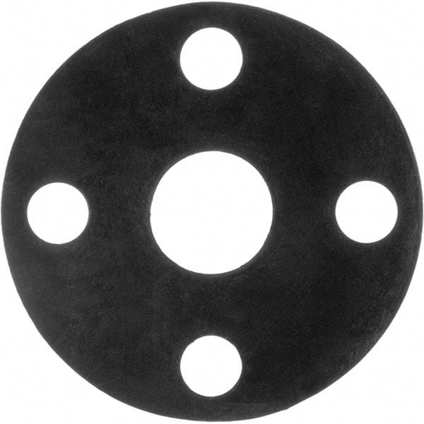 Value Collection - 1" Pipe, 1-5/16" ID x 4-1/4" OD Flange Gasket - Viton Rubber, Black, 1/8" Thick - Apex Tool & Supply