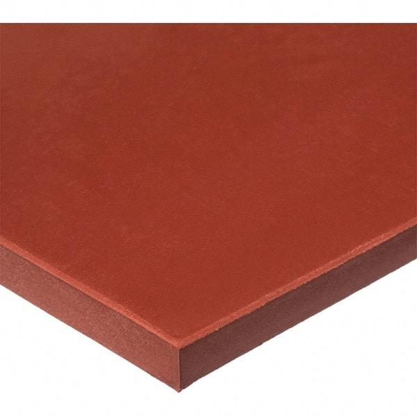Value Collection - 1/8" Thick x 120" Long, Plain Silicone Strip - Stock Length, 60 Shore A Durometer, -60 to 400°F, Red - Apex Tool & Supply