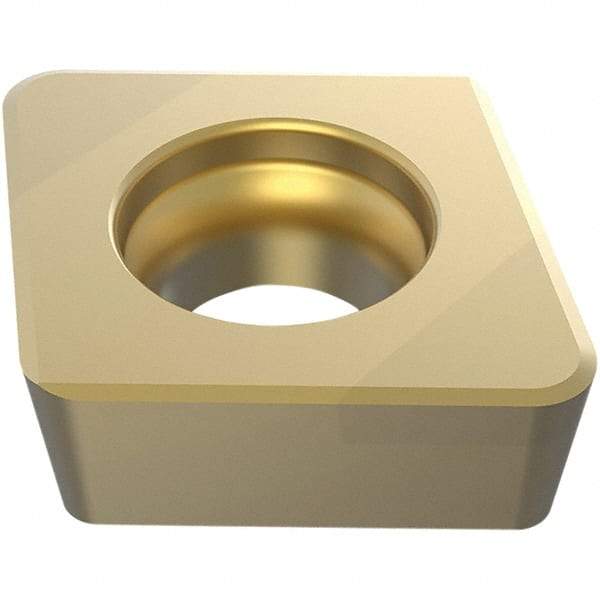 Seco - CCGW32.52 Grade CH3515 PCBN Turning Insert - TiAlN Finish, Parallelogram, 0.38" Inscr Circle, 3.97mm Thick, 0.03" Corner Radius - Apex Tool & Supply