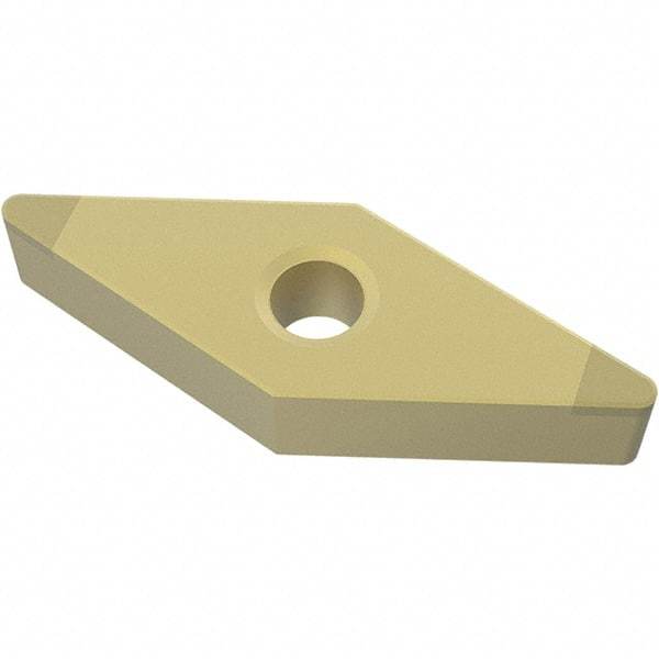 Seco - VNGA332 Grade CH3515 PCBN Turning Insert - TiAlN Finish, Diamond, 0.38" Inscr Circle, 4.76mm Thick, 0.03" Corner Radius - Apex Tool & Supply
