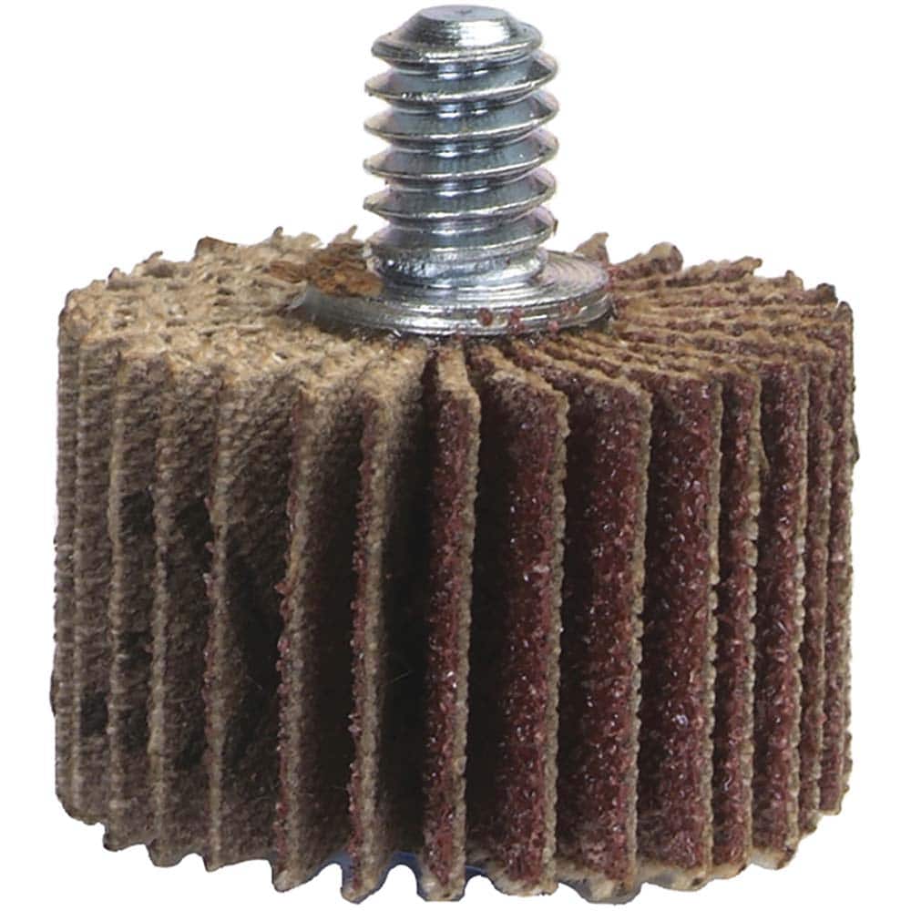 Norton - 1" Diam x 5/8" Face Width, Coarse Aluminum Oxide Coated Mounted Flap Wheel - Apex Tool & Supply