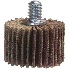 Norton - 1" Diam x 5/8" Face Width, Coarse Aluminum Oxide Coated Mounted Flap Wheel - Apex Tool & Supply