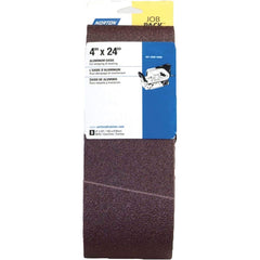 Norton - 4" Wide x 24" OAL, 36 Grit, Aluminum Oxide Abrasive Belt - Apex Tool & Supply