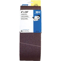 Norton - 4" Wide x 24" OAL, 50 Grit, Aluminum Oxide Abrasive Belt - Apex Tool & Supply