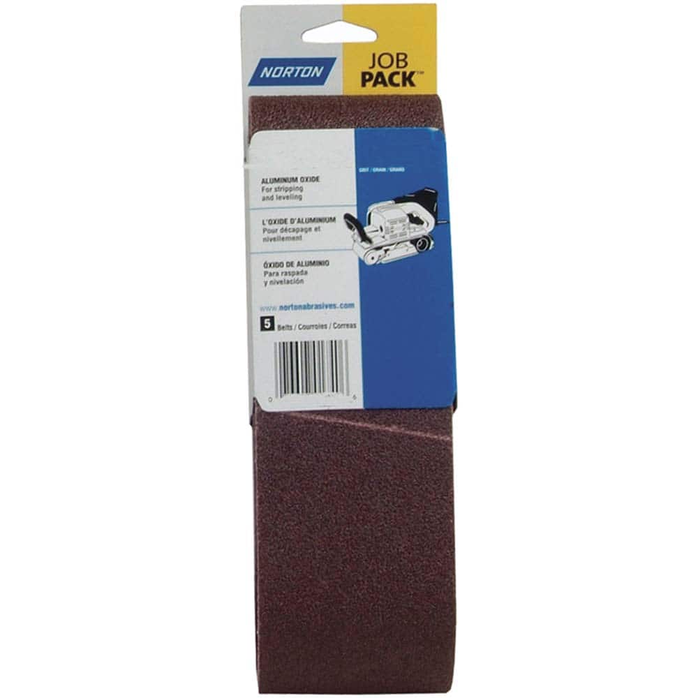 Norton - 3" Wide x 24" OAL, 120 Grit, Aluminum Oxide Abrasive Belt - Apex Tool & Supply