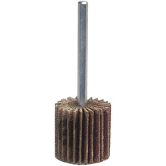 Norton - 2" Diam x 1" Face Width, Coarse Aluminum Oxide Coated Mounted Flap Wheel - Apex Tool & Supply