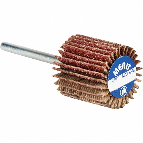 Norton - 3/4" Diam x 5/8" Face Width, Fine Aluminum Oxide Coated Mounted Flap Wheel - Apex Tool & Supply