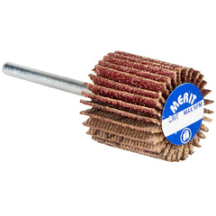 Norton - 3/4" Diam x 5/8" Face Width, Coarse Aluminum Oxide Coated Mounted Flap Wheel - Apex Tool & Supply