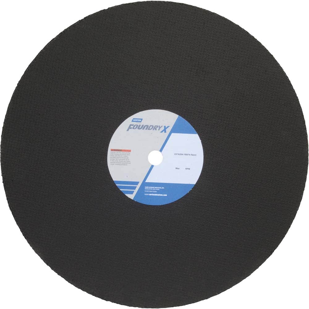 Norton - 16 x 5/32, 1" Hole 30 Grit Aluminum Oxide Cutoff Wheel - Apex Tool & Supply