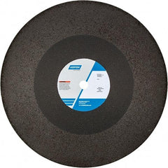 Norton - 20" 24 Grit Aluminum Oxide Cutoff Wheel - 3/16" Thick, 1" Arbor, 2,710 Max RPM, Use with Chop Saws - Apex Tool & Supply