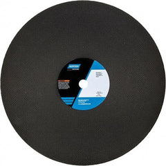 Norton - 20" 24 Grit Aluminum Oxide Cutoff Wheel - 5/32" Thick, 1" Arbor, 2,710 Max RPM, Use with Chop Saws - Apex Tool & Supply