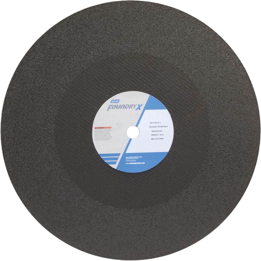 Norton - 20 x 3/16, 1" Hole 30 Grit Aluminum Oxide Cutoff Wheel - Apex Tool & Supply