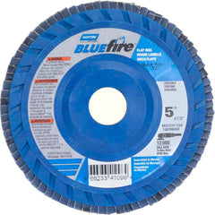 Norton - 5" 80 Grit 7/8" Center Hole Type 27 Zirconia Alumina Flap Disc - Apex Tool & Supply