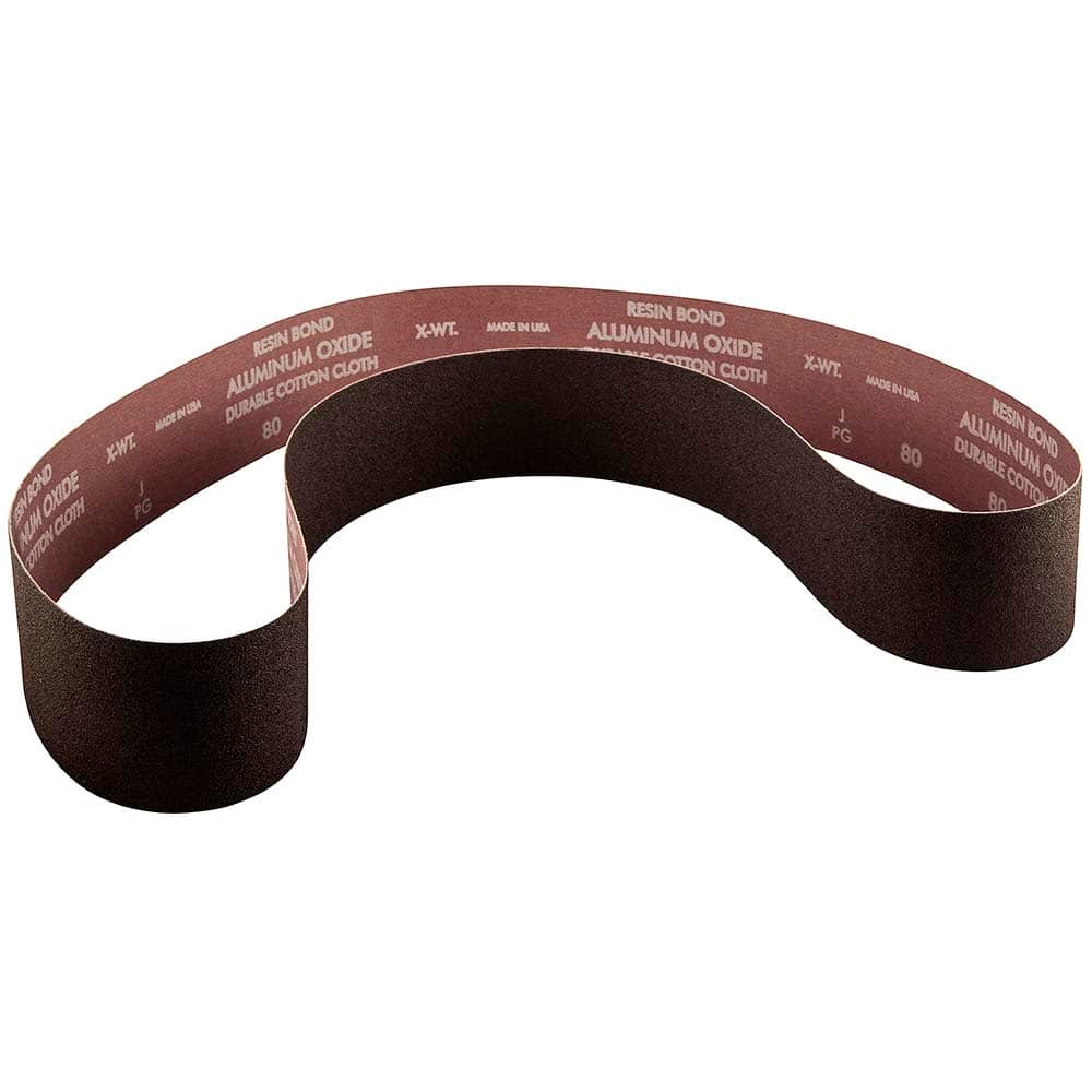 Norton - 4" Wide x 36" OAL, 80 Grit, Aluminum Oxide Abrasive Belt - Apex Tool & Supply