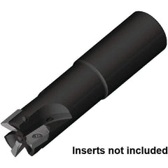 Kennametal - 1-1/4" Cut Diam, 16mm Max Depth of Cut, 1-1/4" Shank Diam, 134.11mm OAL, Indexable Square Shoulder End Mill - ZDET16M5..721 Inserts, Cylindrical Shank, 0° Lead Angle, Through Coolant, Series 5720 - Apex Tool & Supply