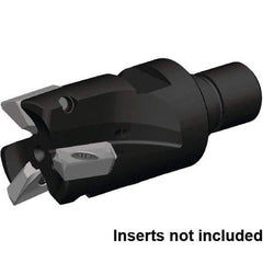 Kennametal - 1-1/4" Cut Diam, 16mm Max Depth of Cut, 73mm OAL, Indexable Square Shoulder End Mill - ZDET16M5..721 Inserts, M16 Modular Connection, 0° Lead Angle, Through Coolant, Series 5720 - Apex Tool & Supply