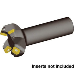 Kennametal - 80mm Cut Diam, 6.6mm Max Depth of Cut, 32mm Shank Diam, 130mm OAL, Indexable Chamfer & Angle End Mill - SECW443AEEN7LN Insert Style, Cylindrical Shank, 45° Lead Angle, Through Coolant - Apex Tool & Supply