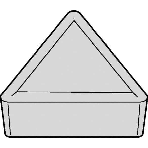 Kennametal - TPMR321 NONE Grade KCP25B Carbide Turning Insert - TiOCN Finish, 60° Triangle, 3/8" Inscr Circle, 1/8" Thick, 1/64" Corner Radius - Apex Tool & Supply