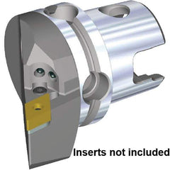 Kennametal - Left Hand Cut, Size KM63TS, DN.. 150608 & DN.. 442 Insert Compatiblity, External Modular Turning & Profiling Cutting Unit Head - 43mm Ctr to Cutting Edge, 60mm Head Length, Through Coolant, Series KM63 - Apex Tool & Supply