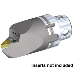 Kennametal - Neutral Cut, Size KM4X63, DN.. 150608 & DN.. 442 Insert Compatiblity, Internal Modular Turning & Profiling Cutting Unit Head - 115mm Head Length, Through Coolant, Series KM4X - Apex Tool & Supply