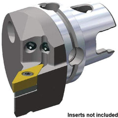 Kennametal - Left Hand Cut, Size KM40TS, VB.. 160408 & VB.. 332 Insert Compatiblity, External Modular Turning & Profiling Cutting Unit Head - 27mm Ctr to Cutting Edge, 50mm Head Length, Through Coolant, Series KM40 - Apex Tool & Supply