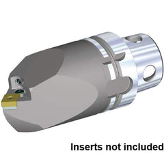 Kennametal - Neutral Cut, Size KM4X63, CN.. 120408 & CN.. 432 Insert Compatiblity, Internal Modular Turning & Profiling Cutting Unit Head - 115mm Head Length, Through Coolant, Series KM4X - Apex Tool & Supply