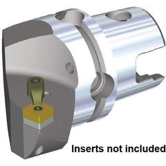 Kennametal - Left Hand Cut, Size KM80TS, SN.. 190512 & SN.. 643 Insert Compatiblity, Internal Modular Turning & Profiling Cutting Unit Head - 53mm Ctr to Cutting Edge, 70mm Head Length, Through Coolant, Series Kenloc - Apex Tool & Supply