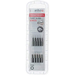 Wiha - 1/4" Drive T20 Torx Screwdriver Bit - 1" OAL, Insert Bit - Apex Tool & Supply