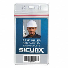 Sicurix - Badge Holders Attachment Type: Clip-On Horizontal or Vertical Holder: Vertical - Apex Tool & Supply